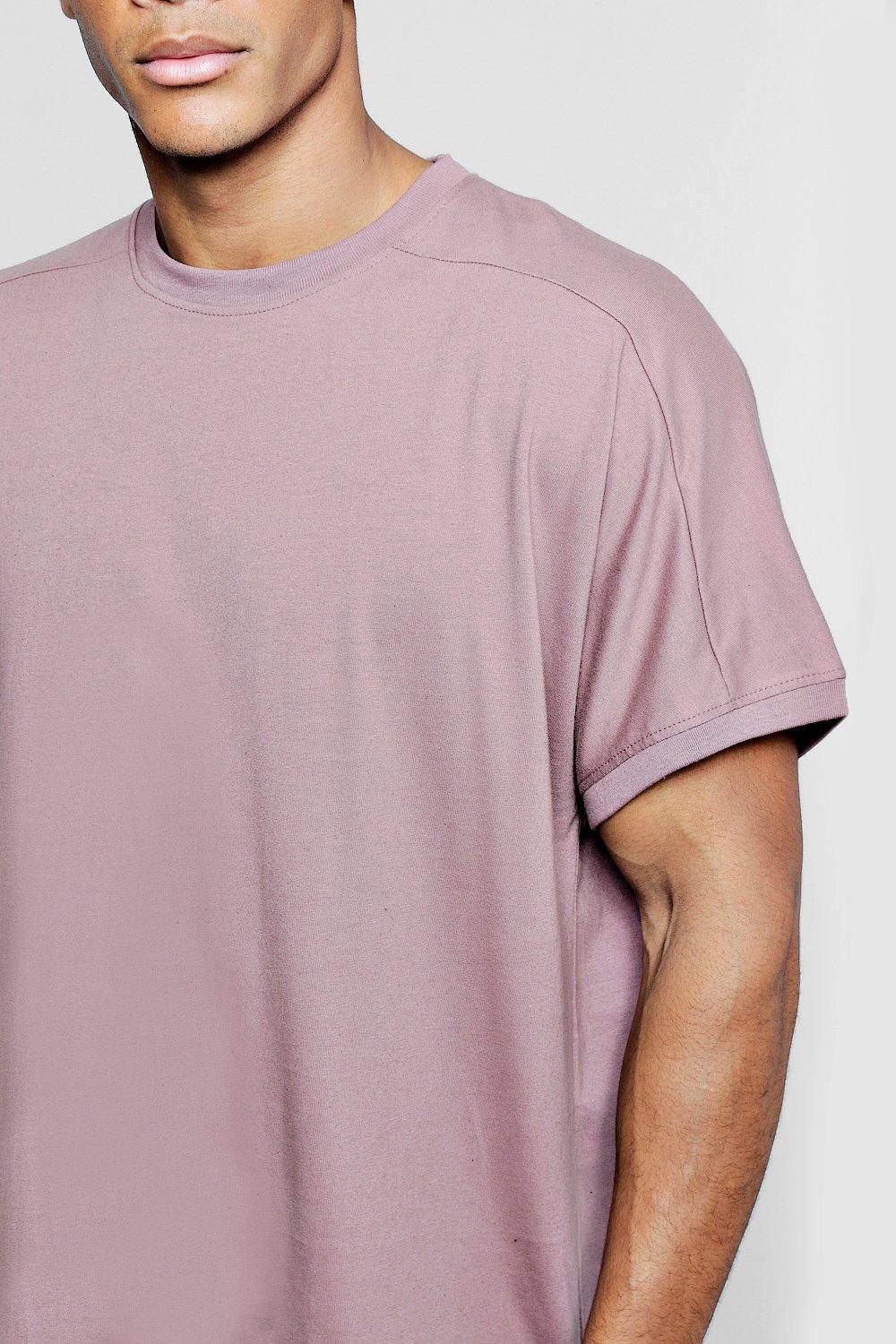 Loose Fit T-Shirt With Rib Cuff Sleeves