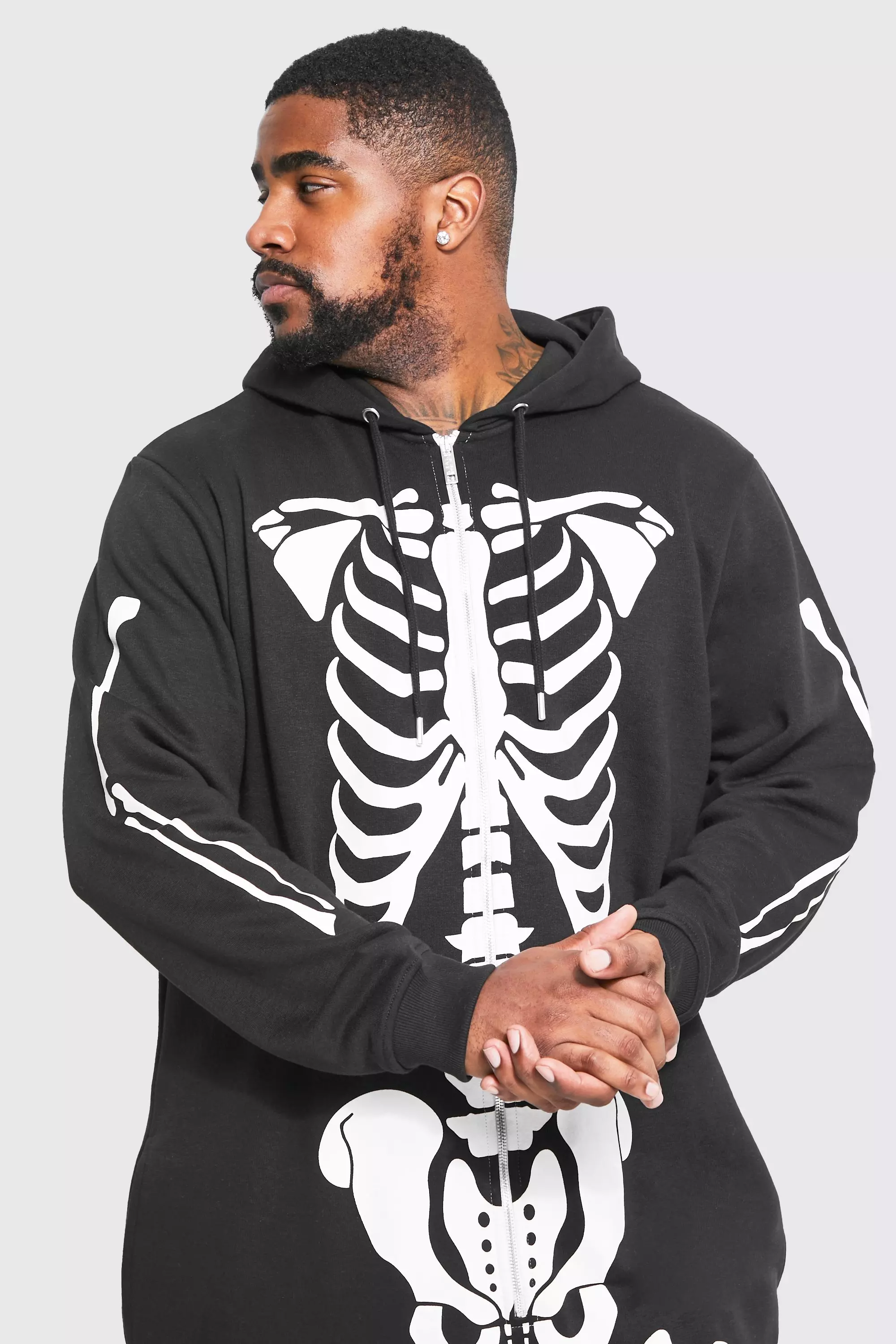 Skeleton onesie plus size sale