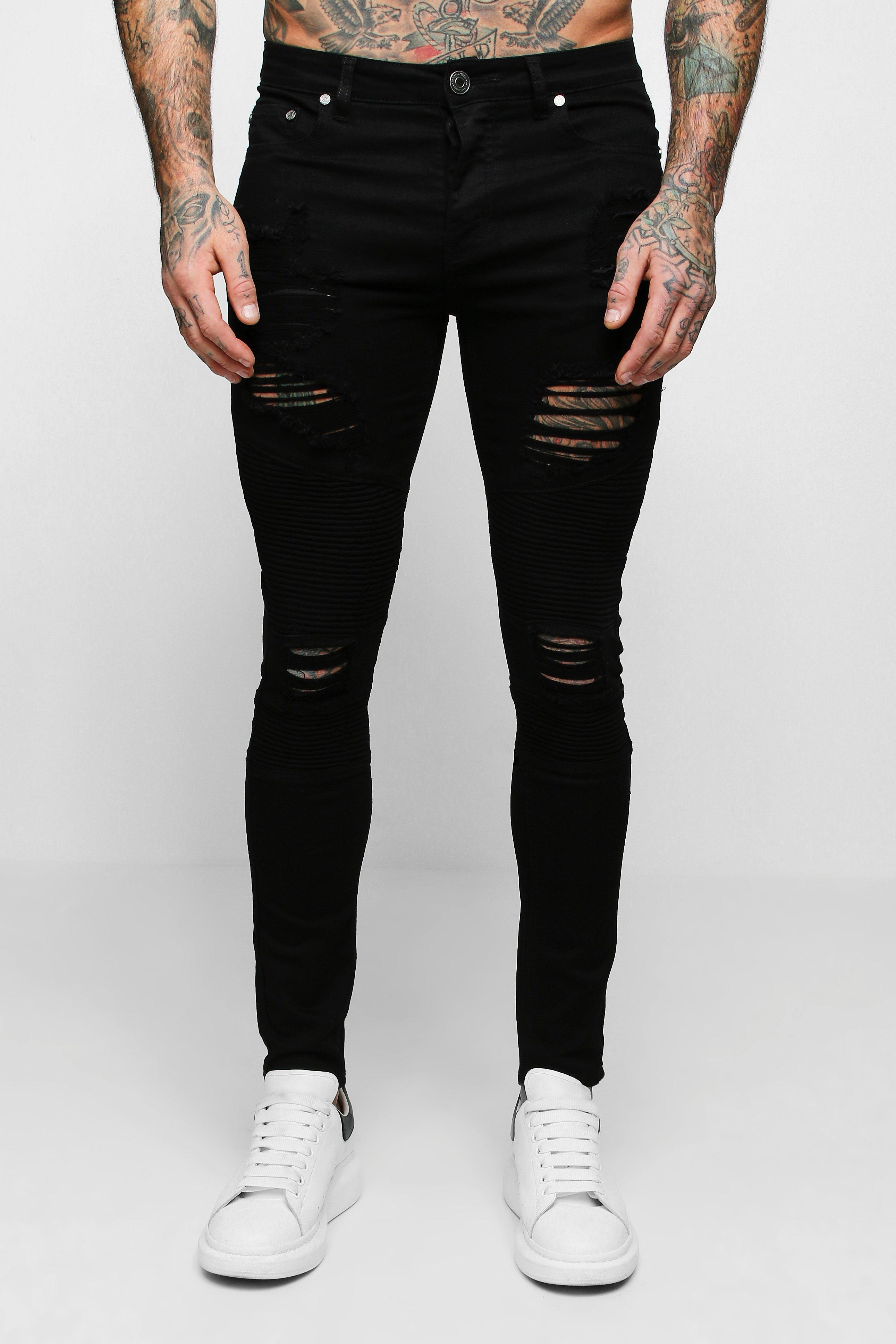 biker jeans no rips