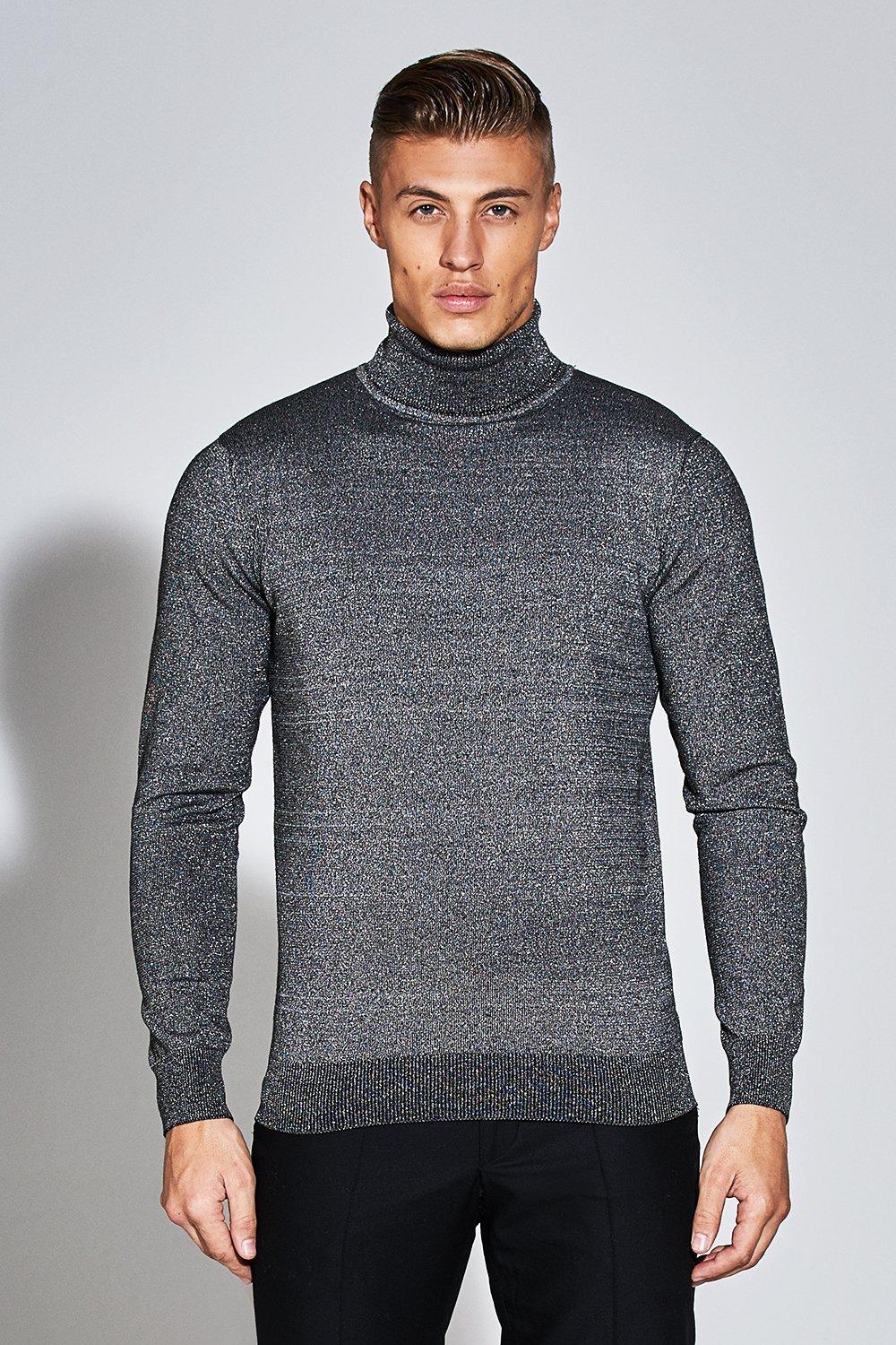 metallic roll neck