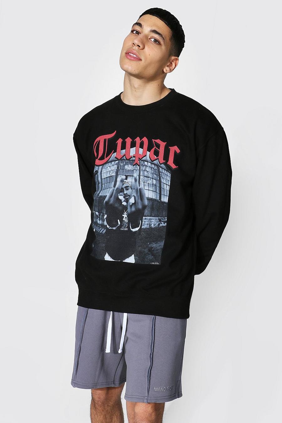 Black Tupac Oversize sweatshirt image number 1