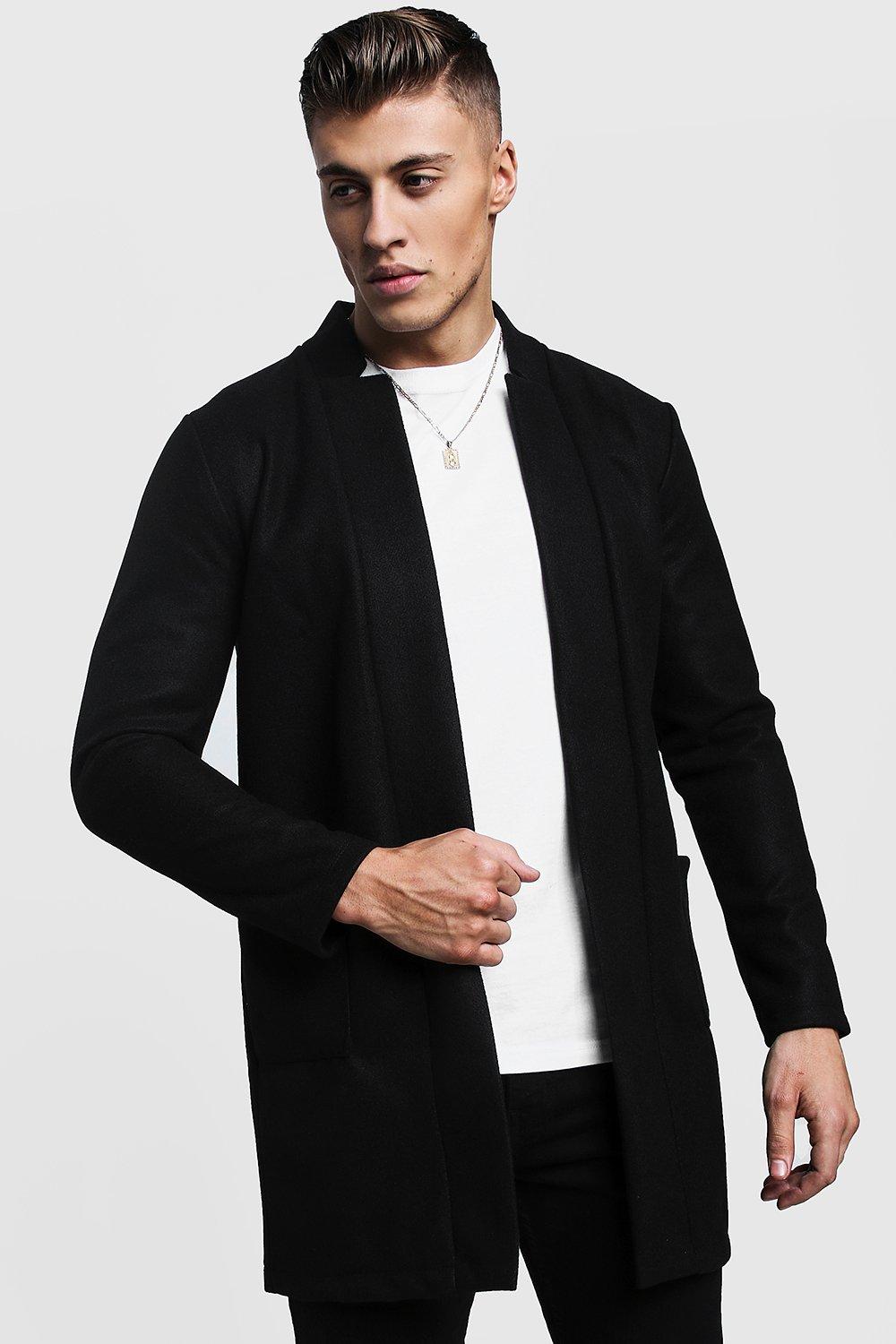 mens smart black coat