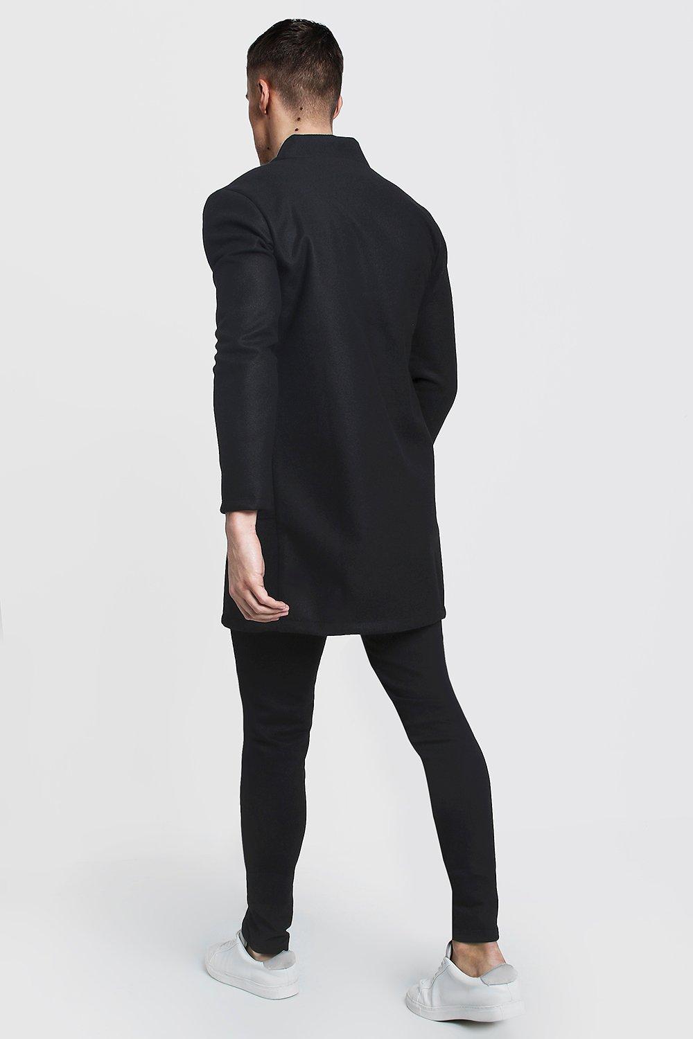 Edge to edge smart wool look overcoat hot sale