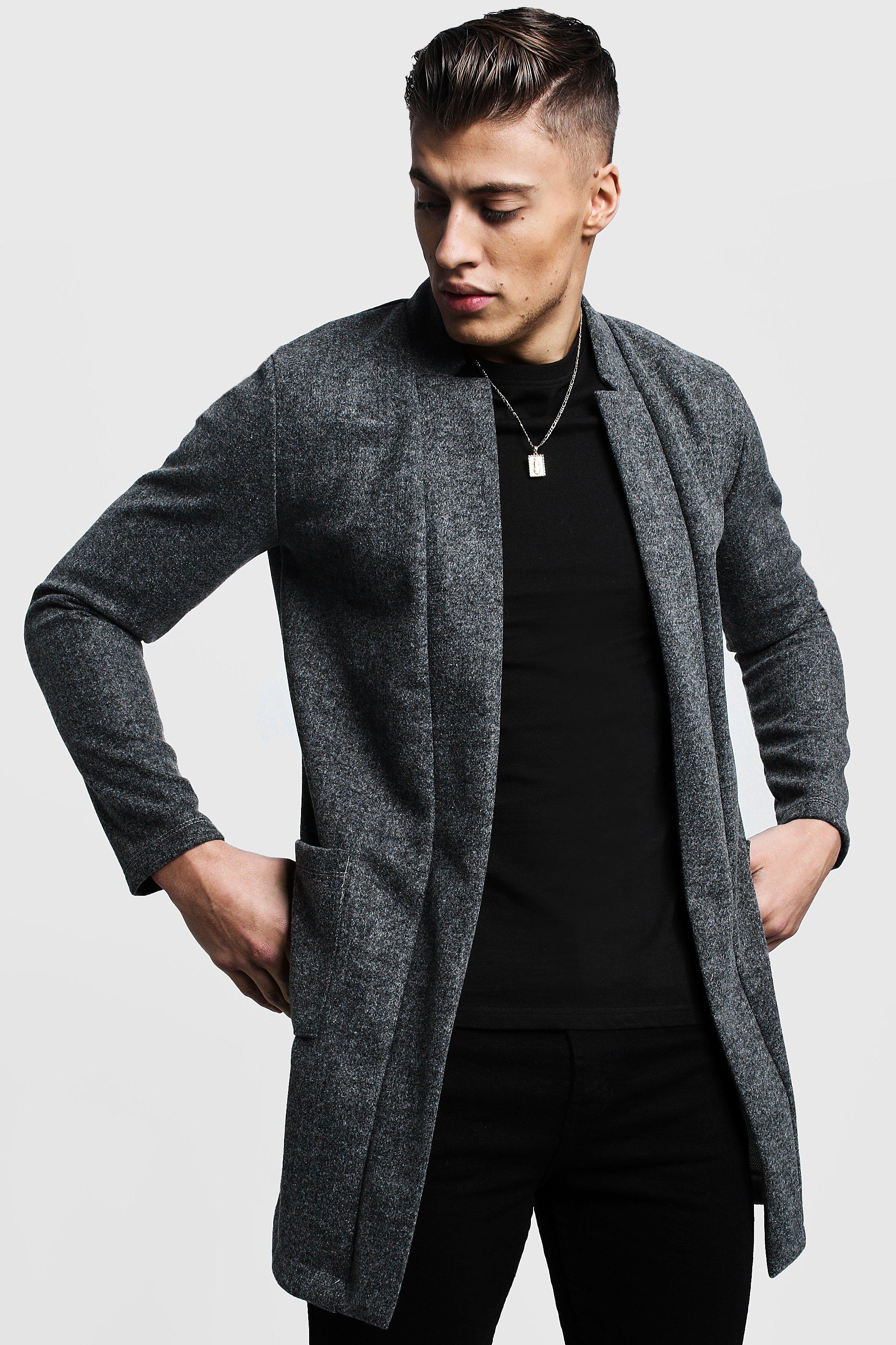 Edge to edge deals smart wool look overcoat