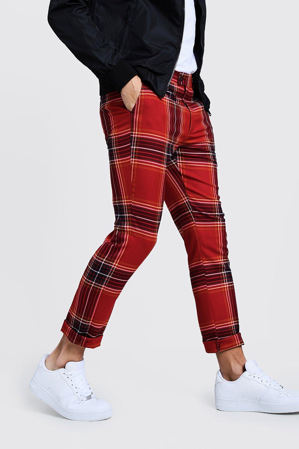 skinny tartan pants