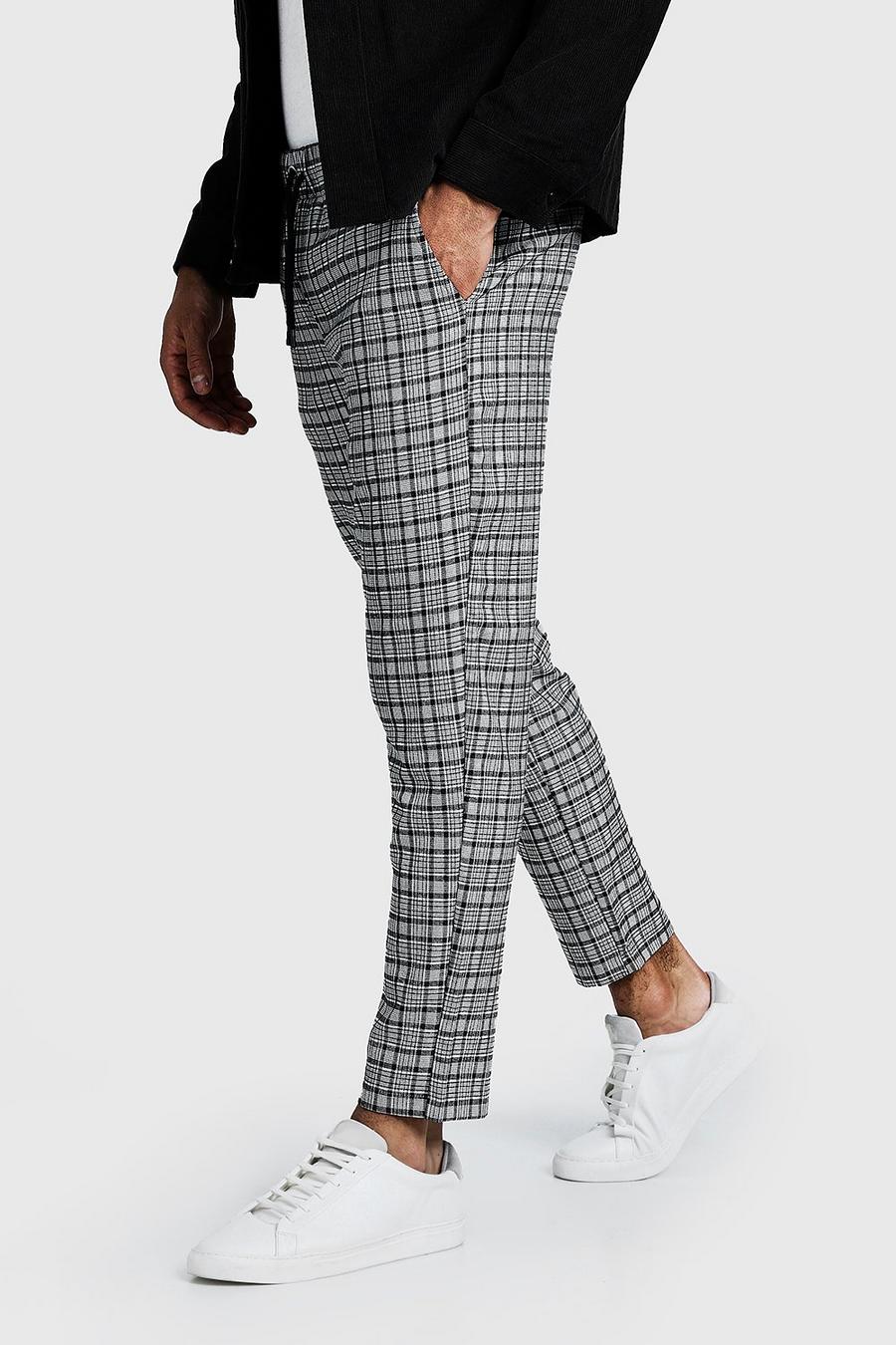 Smart Check Cropped Jogger Trouser image number 1