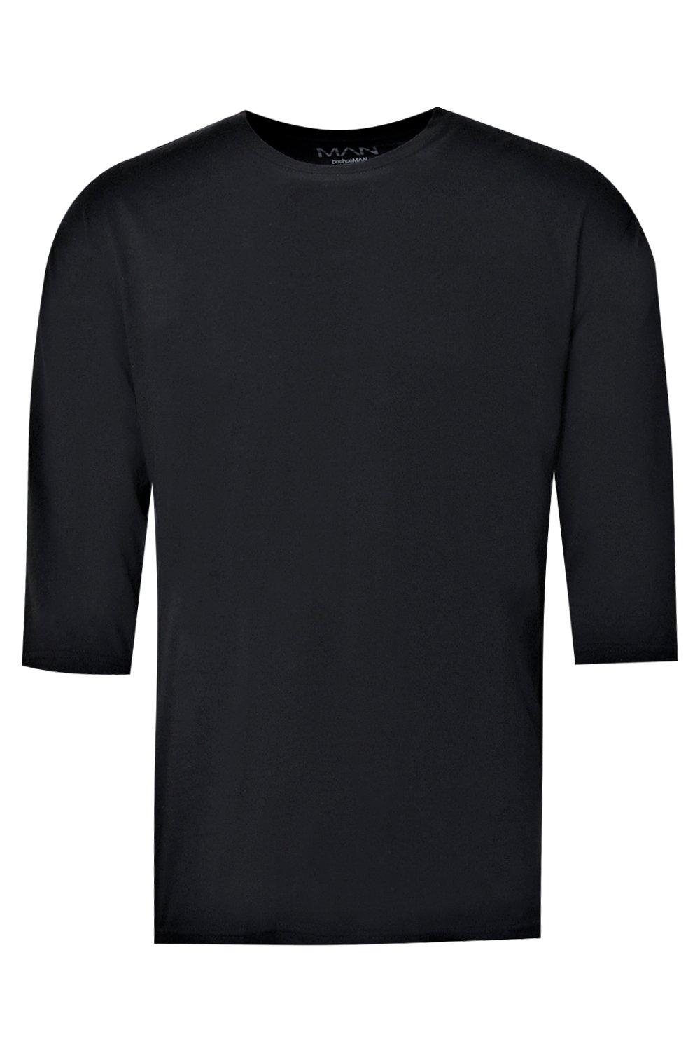 cyklus gentage Kristendom Men's Loose Fit 3/4 Sleeve T-Shirt | boohoo