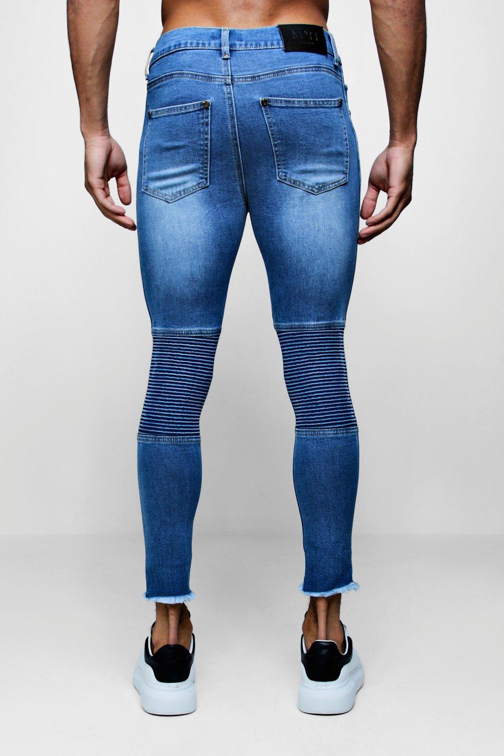 raw biker jeans