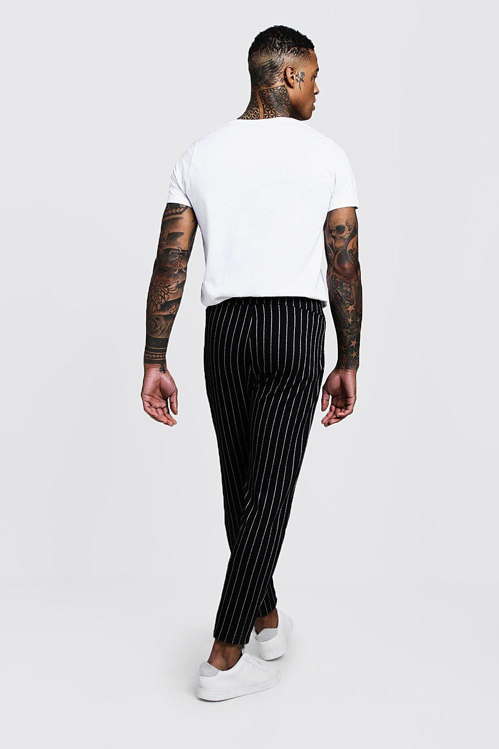 pinstripe smart jogger trousers