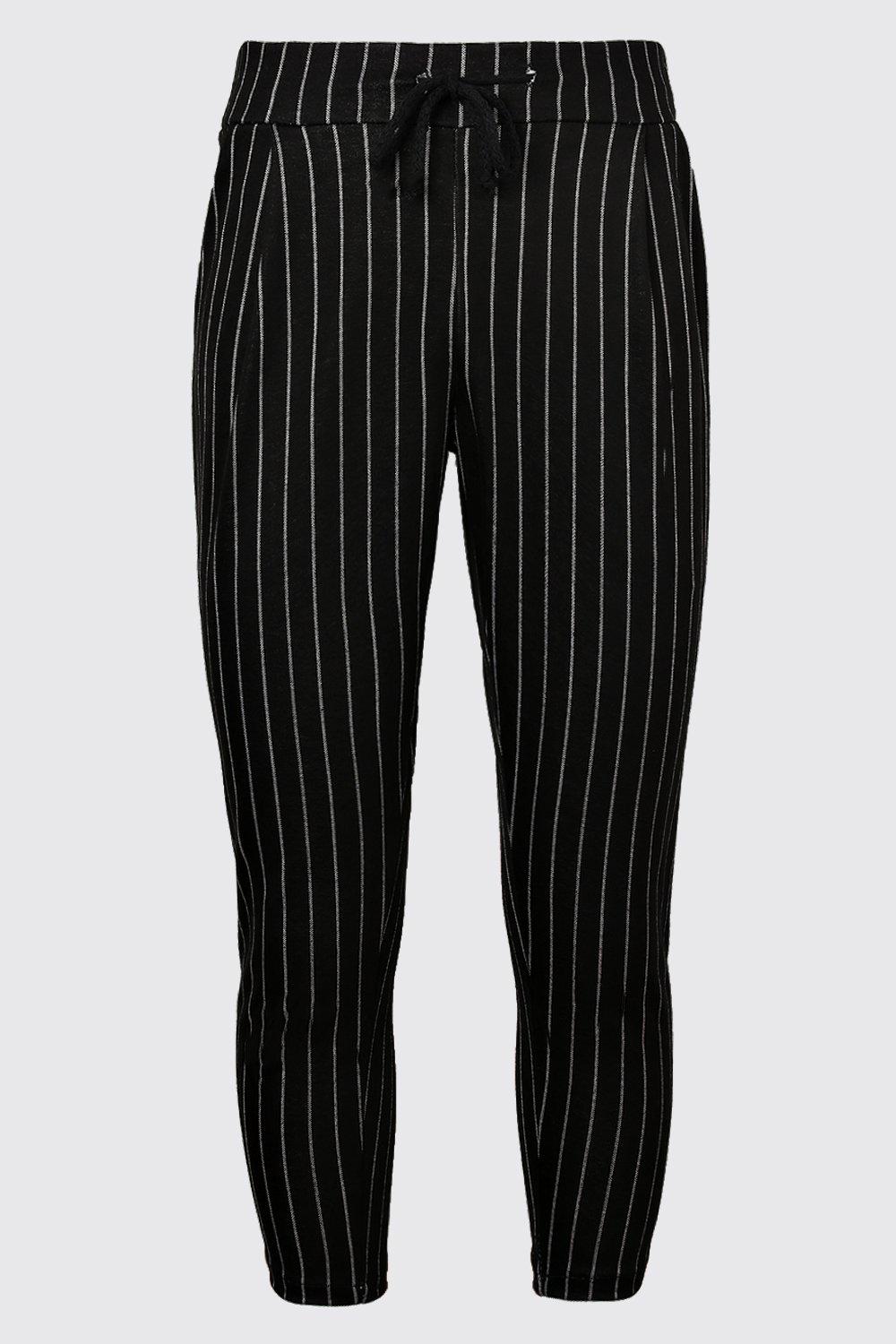 pinstripe jogger pants