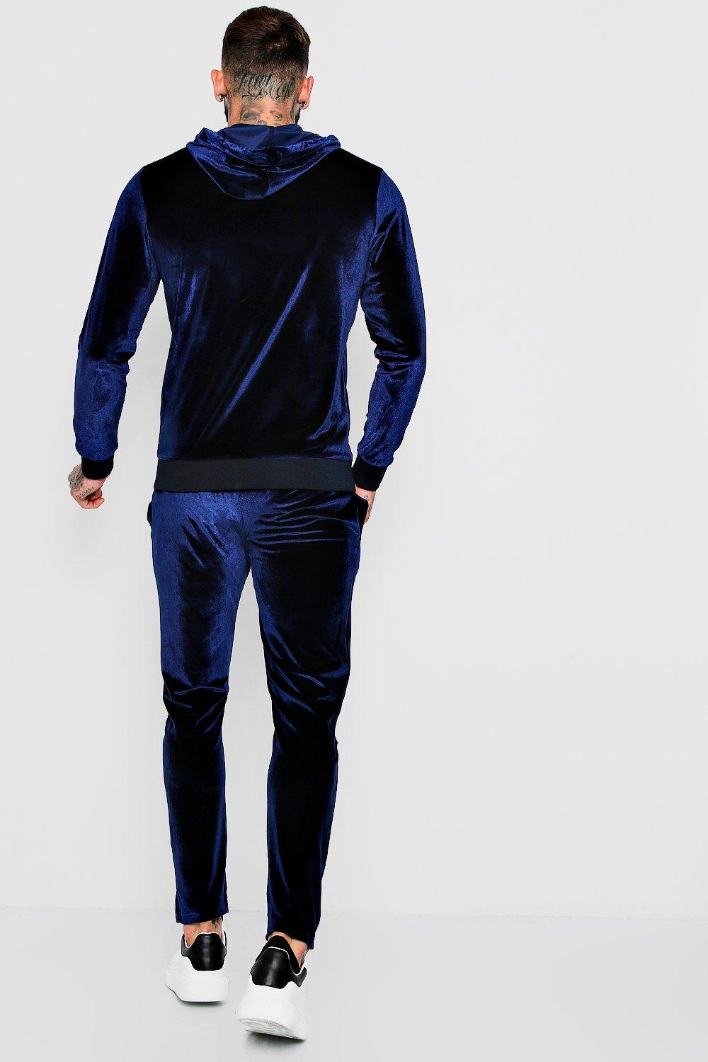 velour blue tracksuit