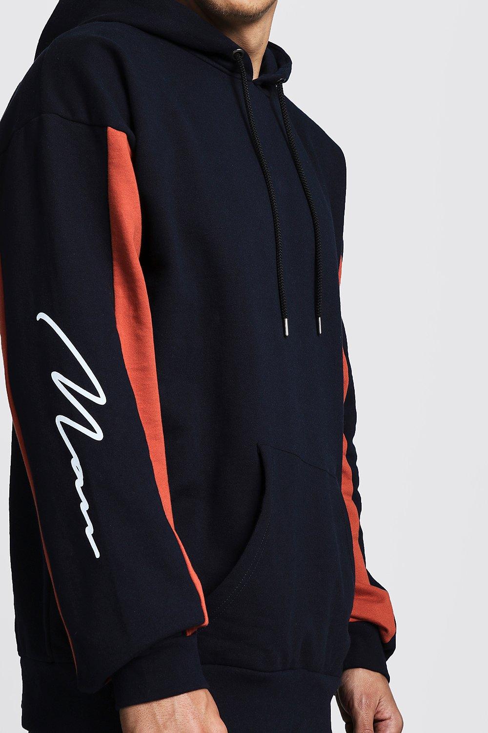 sleeve print hoodie