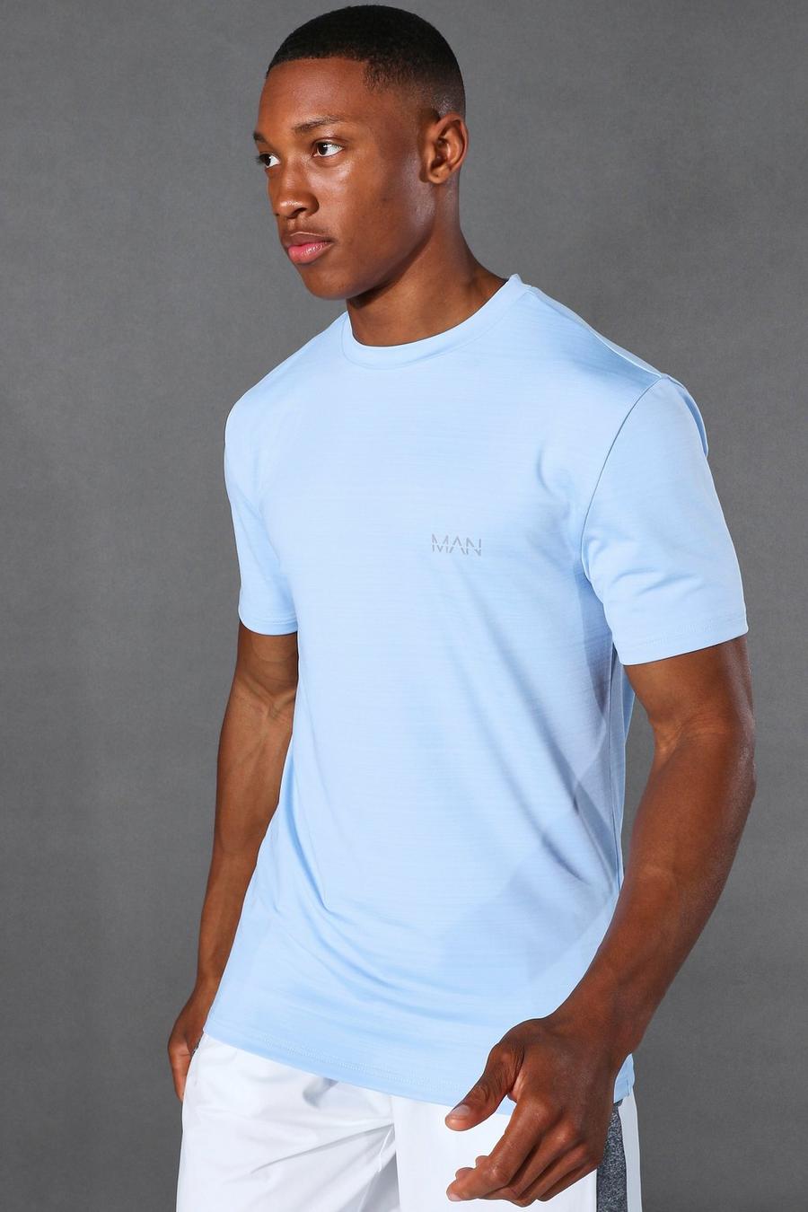 Pale blue Man Active Gym Marl T Shirt image number 1