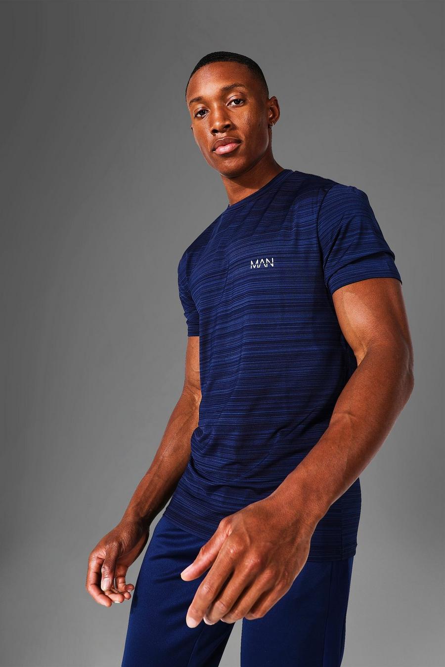 Navy Man Active Gym Marl T Shirt image number 1