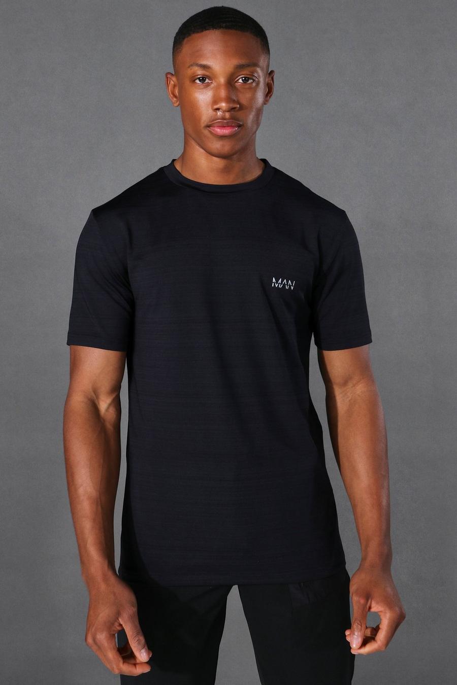 Black Man Active Gym Marl T Shirt image number 1