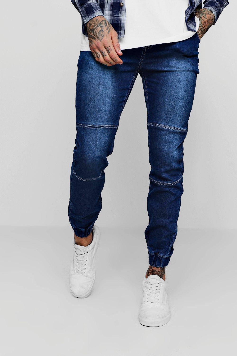 jersey denim joggers