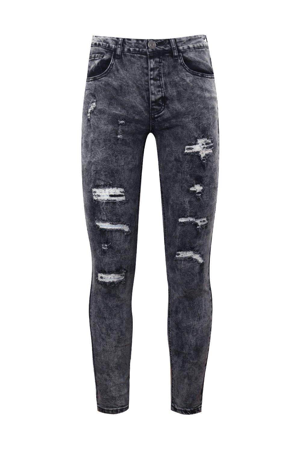 Acid wash best sale ripped skinny jeans