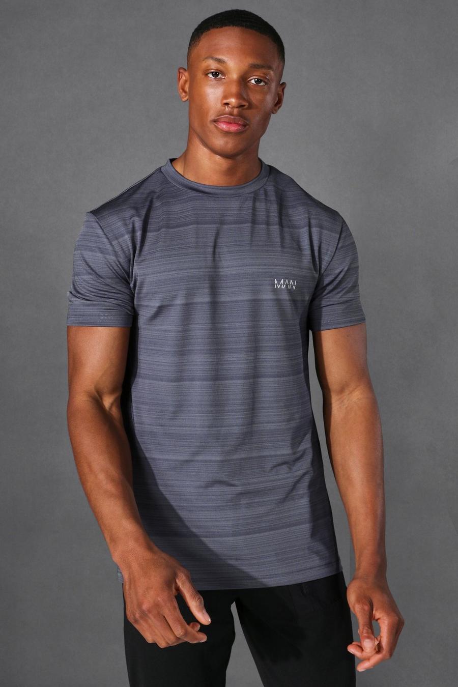 Charcoal Man Active Gym Marl T Shirt image number 1