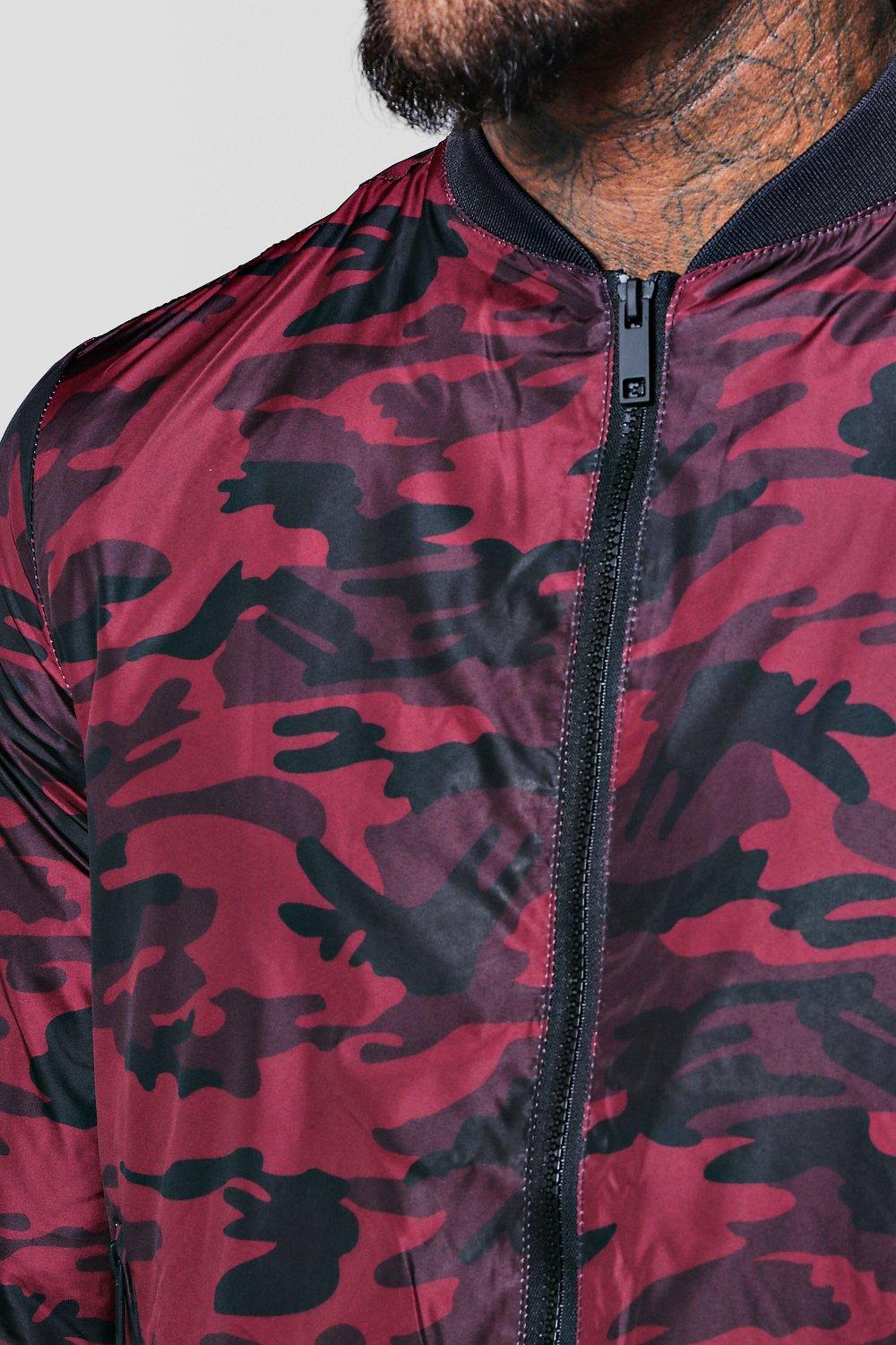 burgundy camo jacket