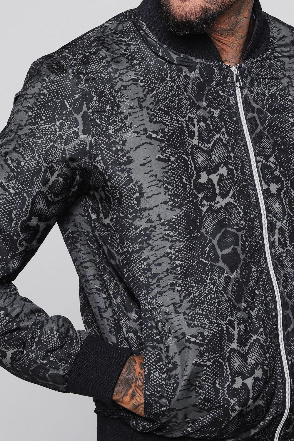 Mens snake print top jacket