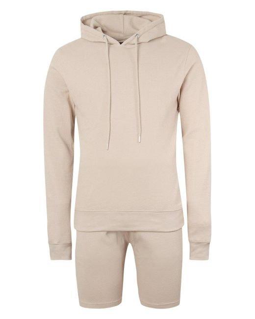 Pique hooded short online tracksuit