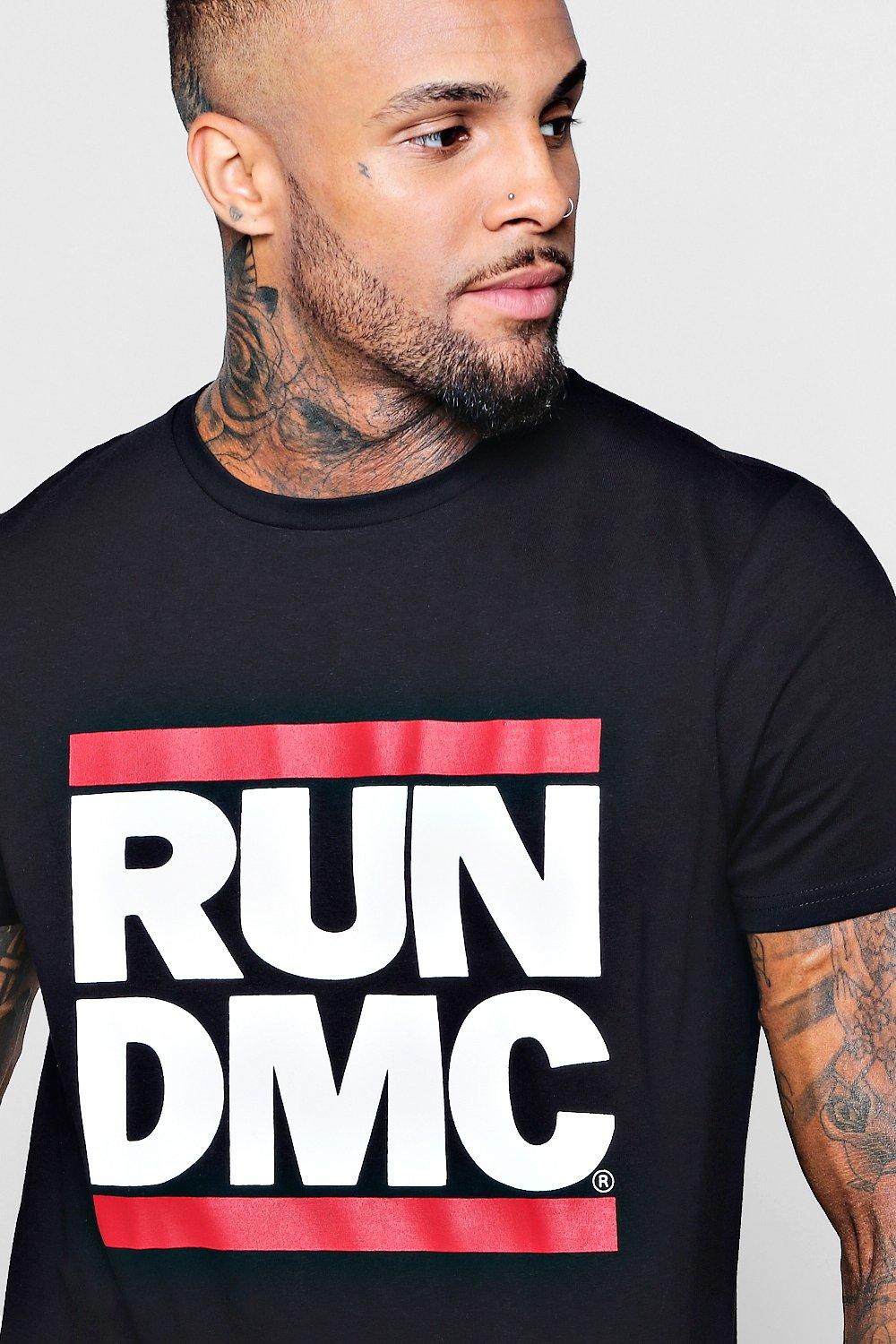 Men's Longline Run DMC T-Shirt | boohoo NZ