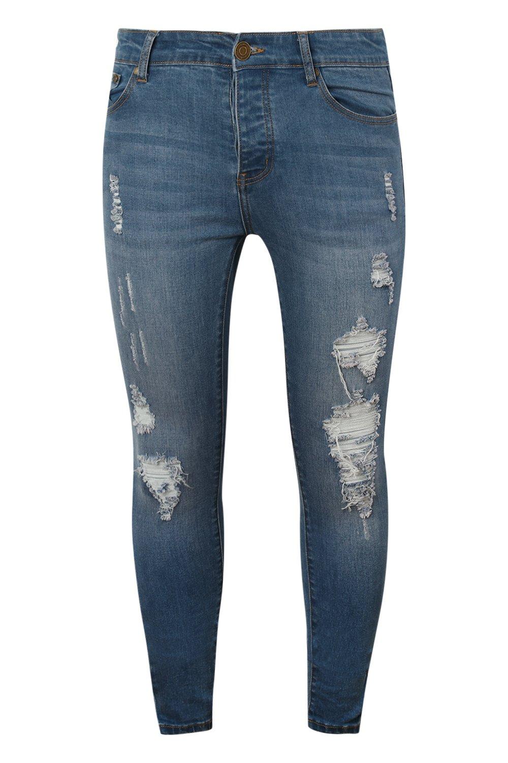 Boohoo spray best sale on skinny jeans