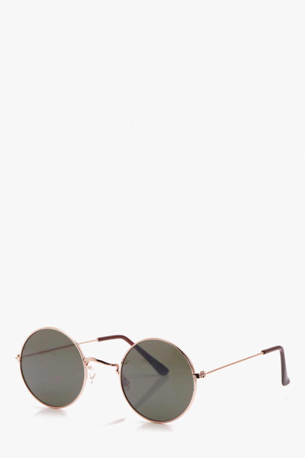 Tinted Round Fashion Glasses Boohoo Uk
