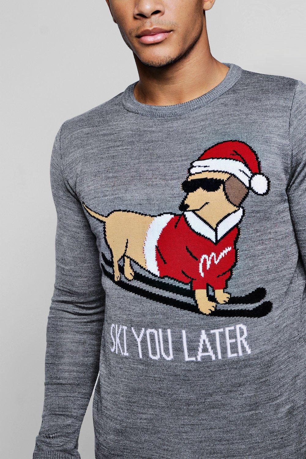 dachshund christmas jumper mens