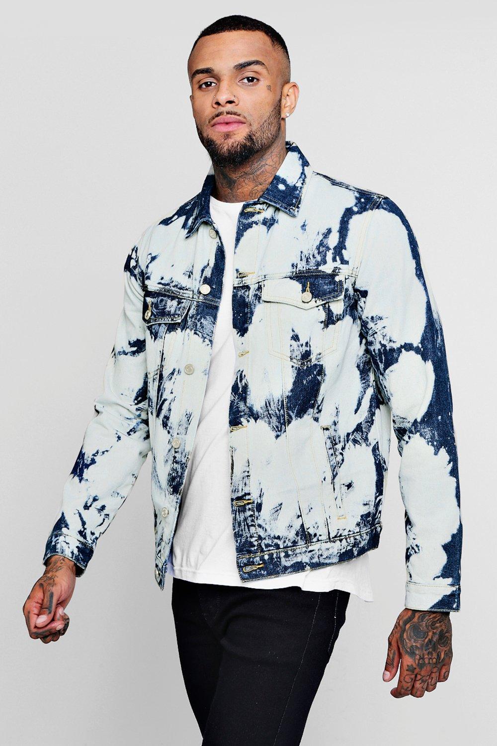 bleached denim shirt