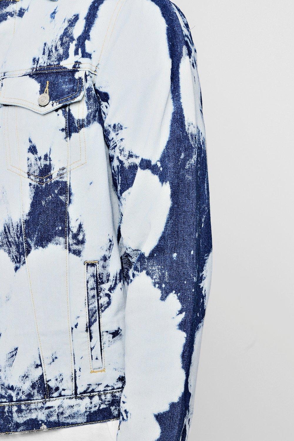 Cow Bleach Denim Jacket