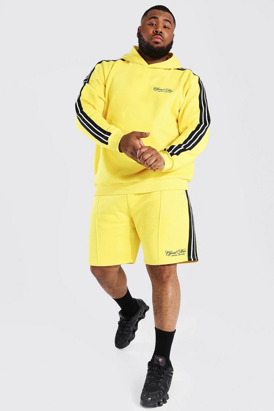 Yellow Plus - Official MAN Hoodie och shorts med kantband image number 1