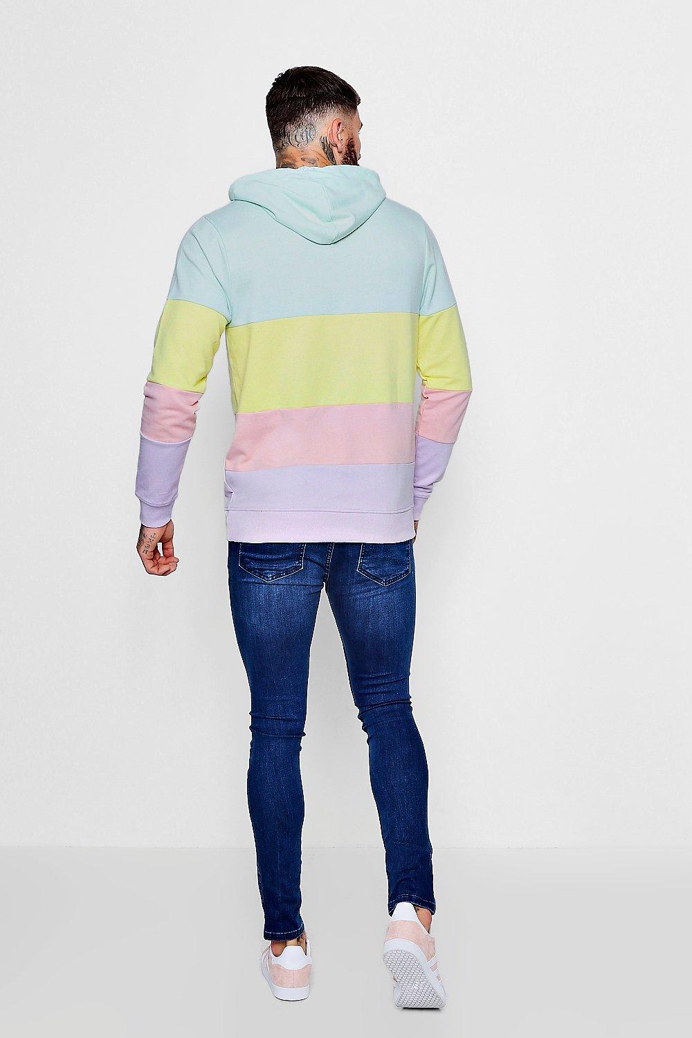 pastel block hoodie