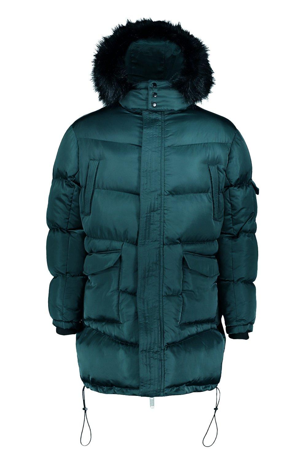 Premium Satin Puffer Jacket | boohoo