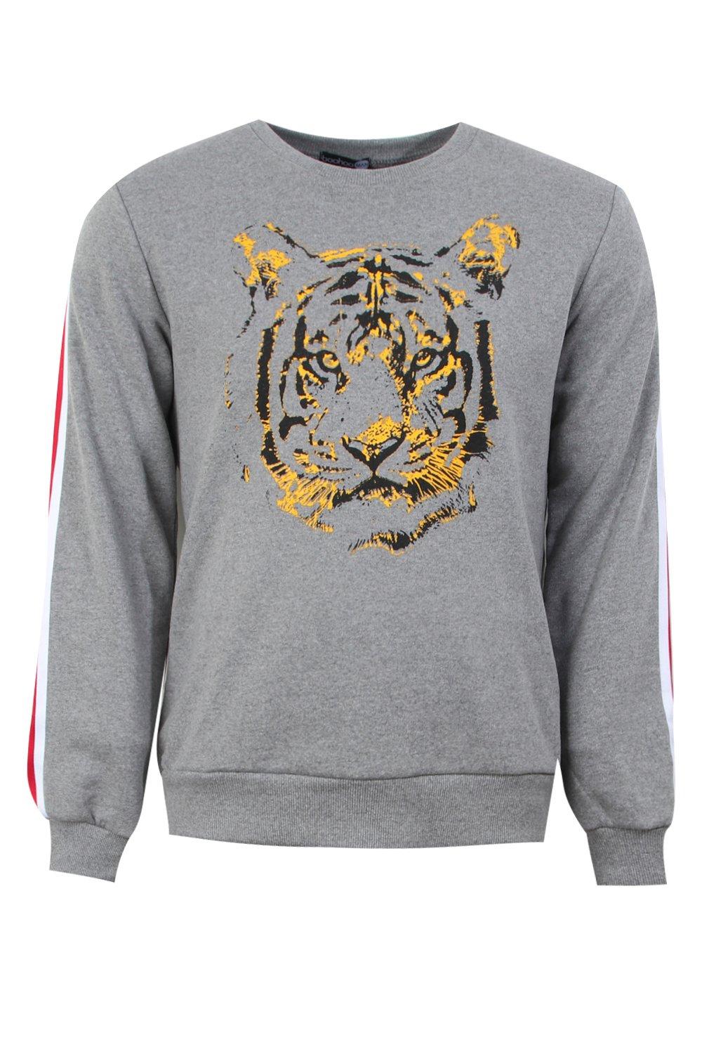 tiger print sweatshirt