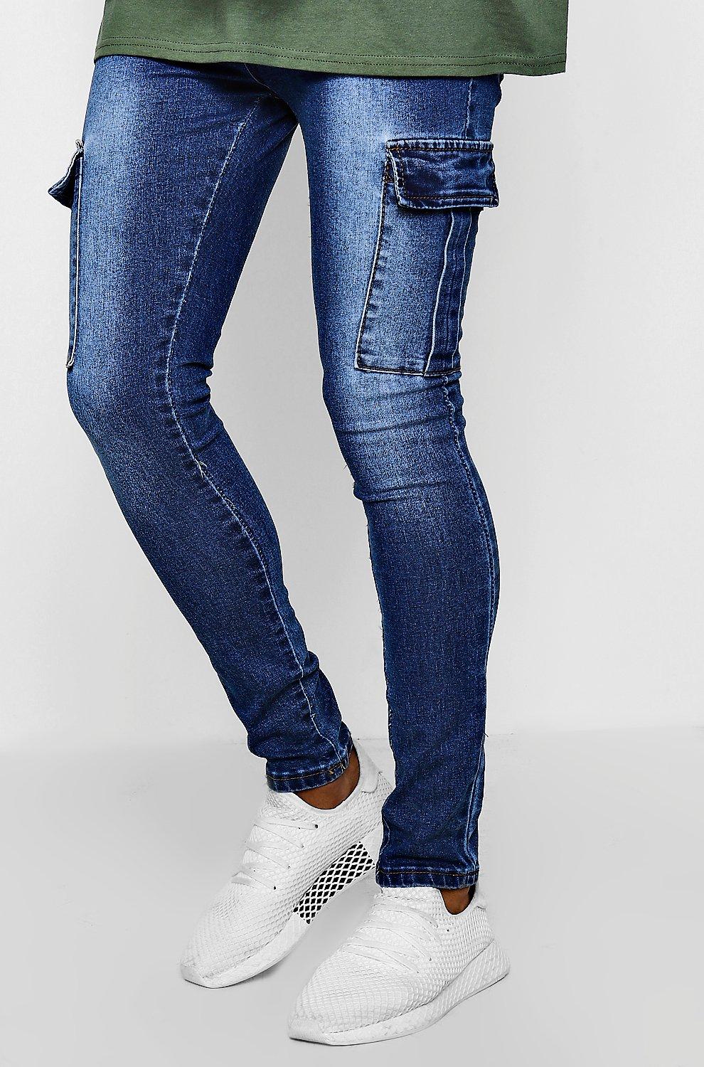 Super Skinny Jeans With Cargo Pockets 
