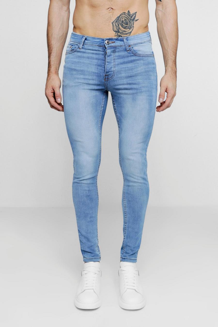 כחול משופשף ג'ינס סופר סקיני image number 1