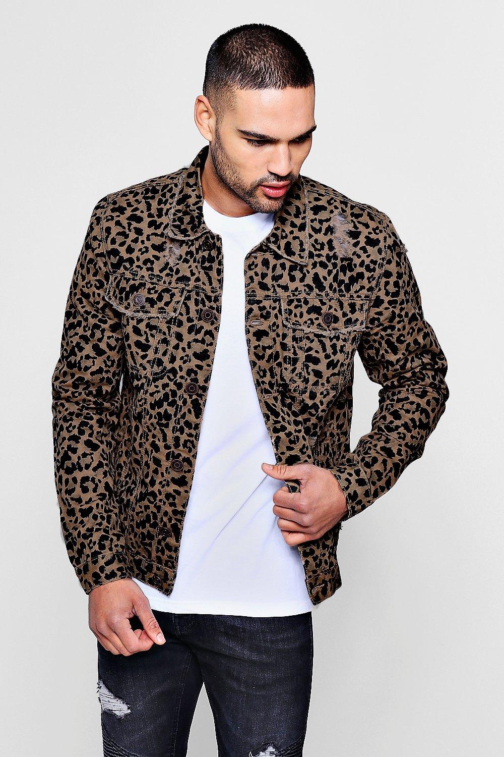 leopard trucker jacket