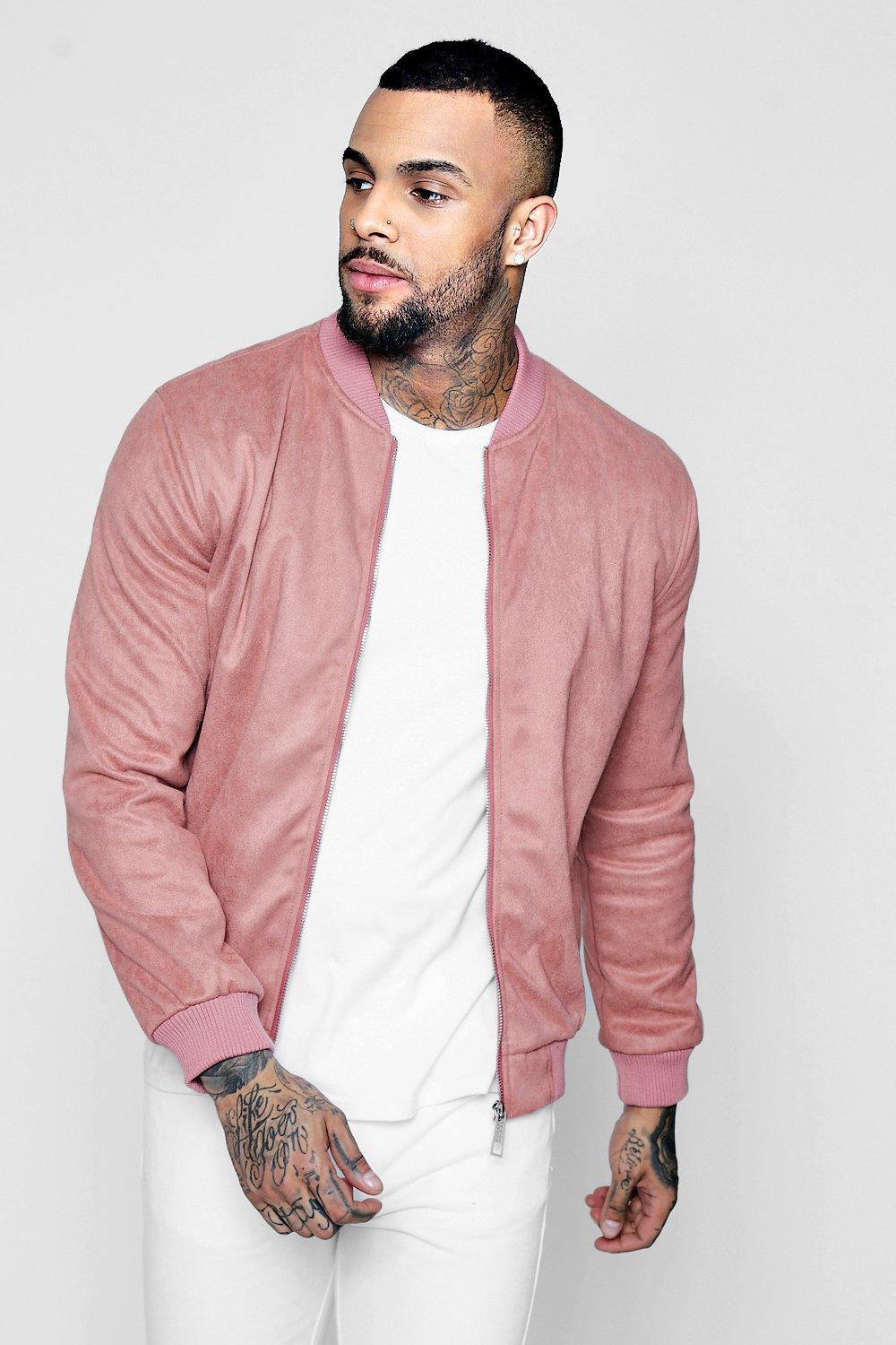 pink suede jacket mens