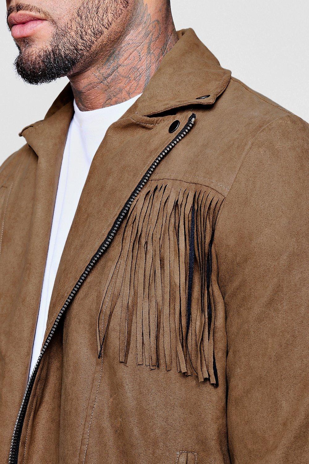 faux suede tassel jacket