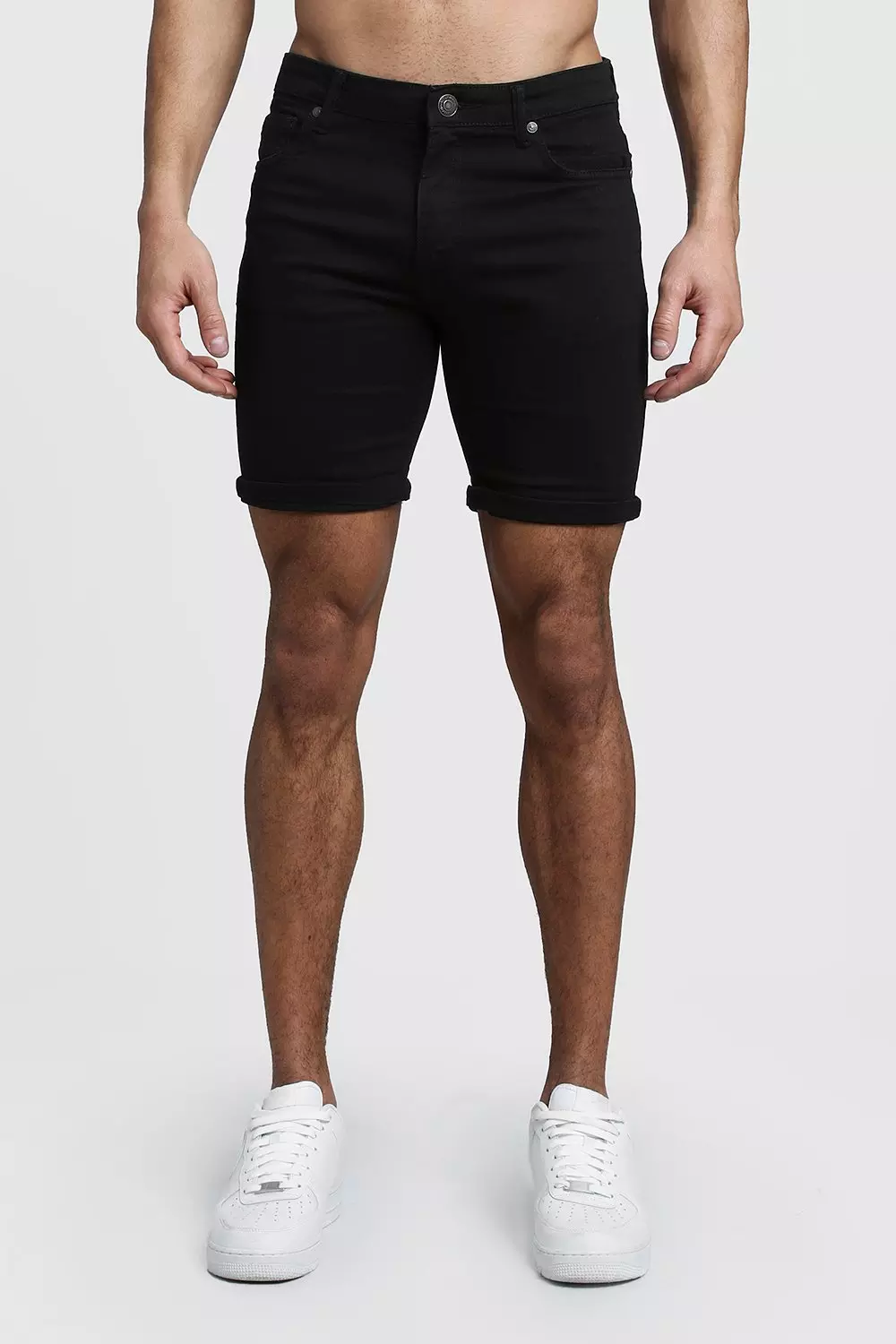 Black store skinny shorts