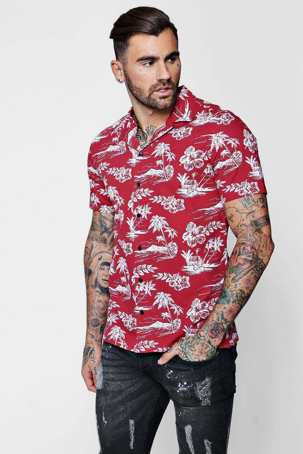 red palm tree shirt