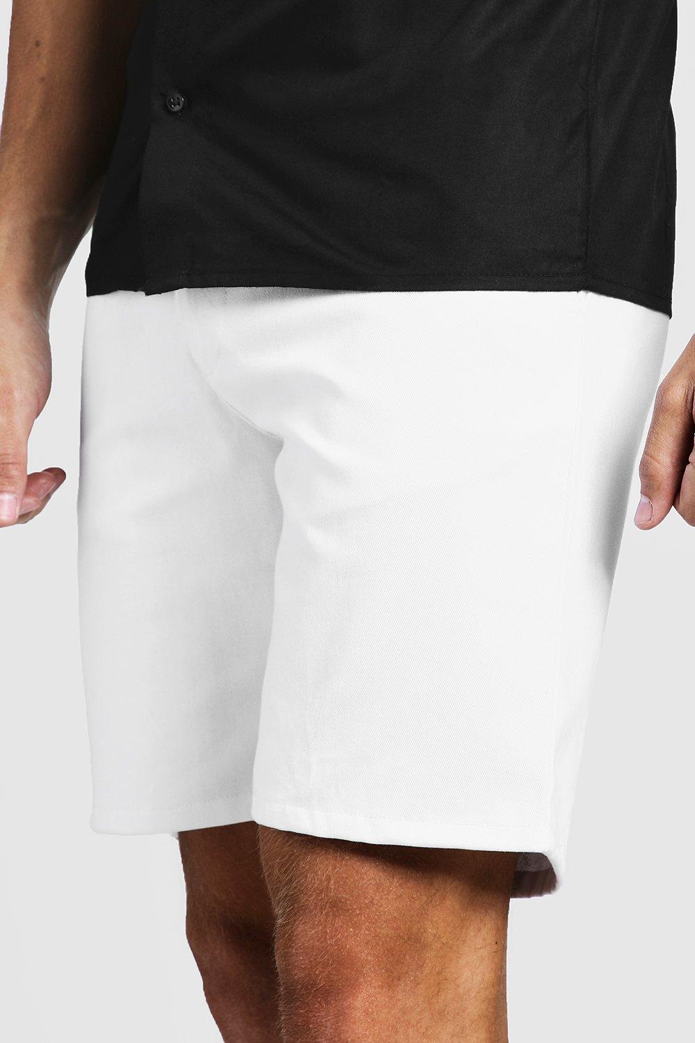 Mens white slim sale fit chino shorts