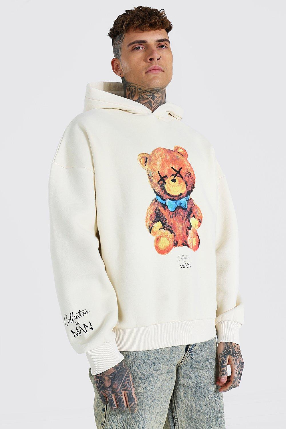 Mens teddy deals bear hoodie