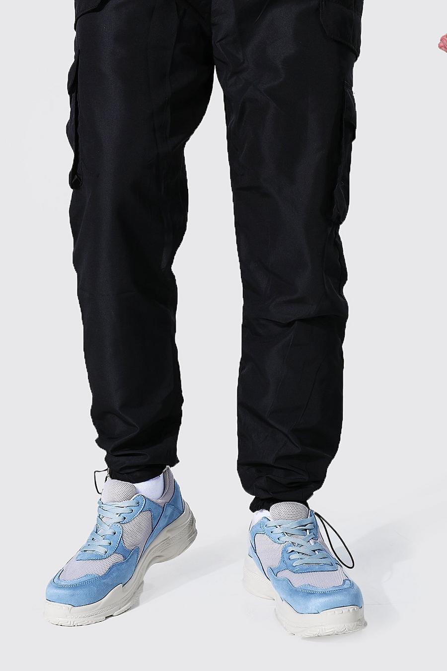 Robuste Sneaker mit mehrfarbigem Colorblock-Design, Blau image number 1