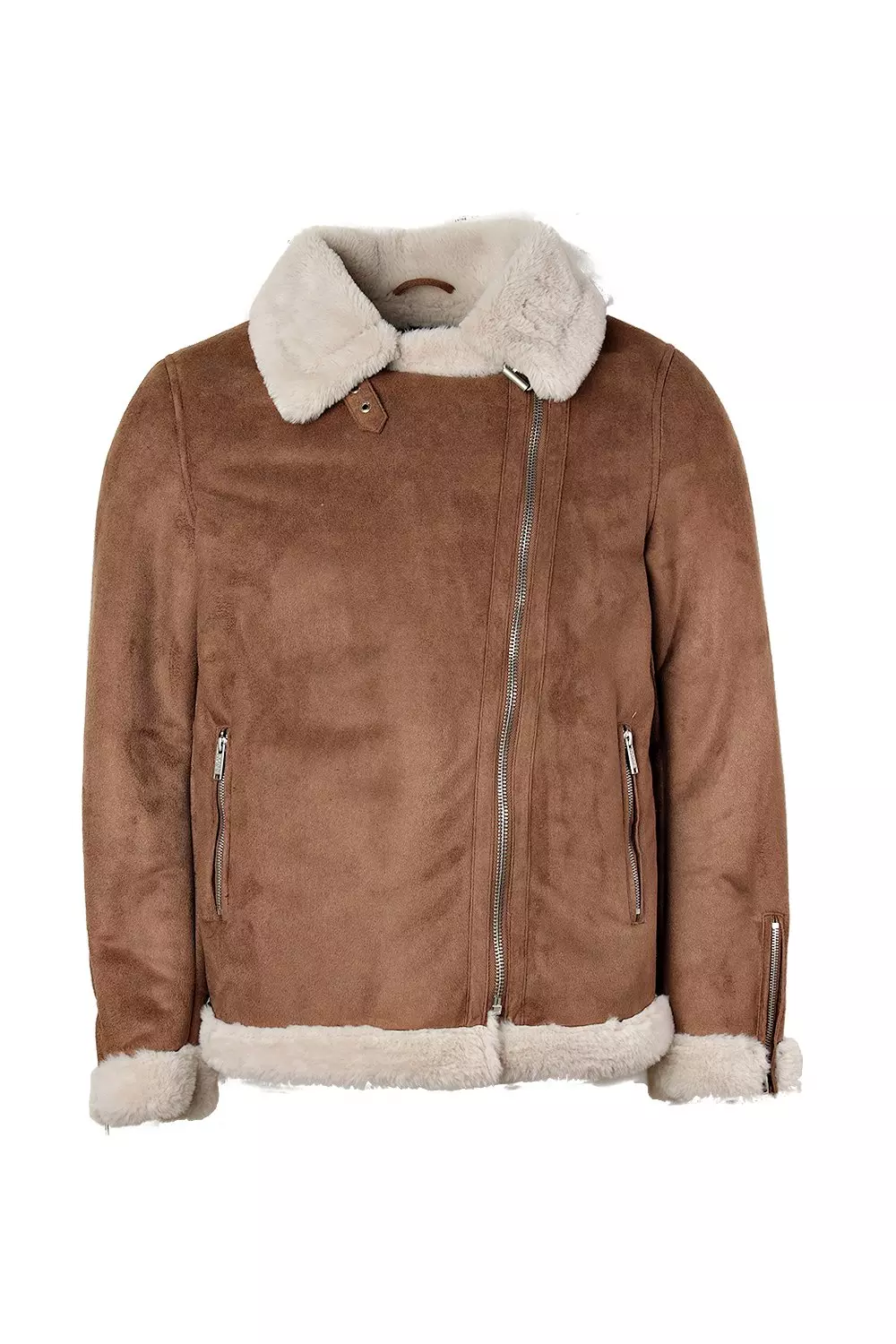 Suede fur 2025 aviator jacket