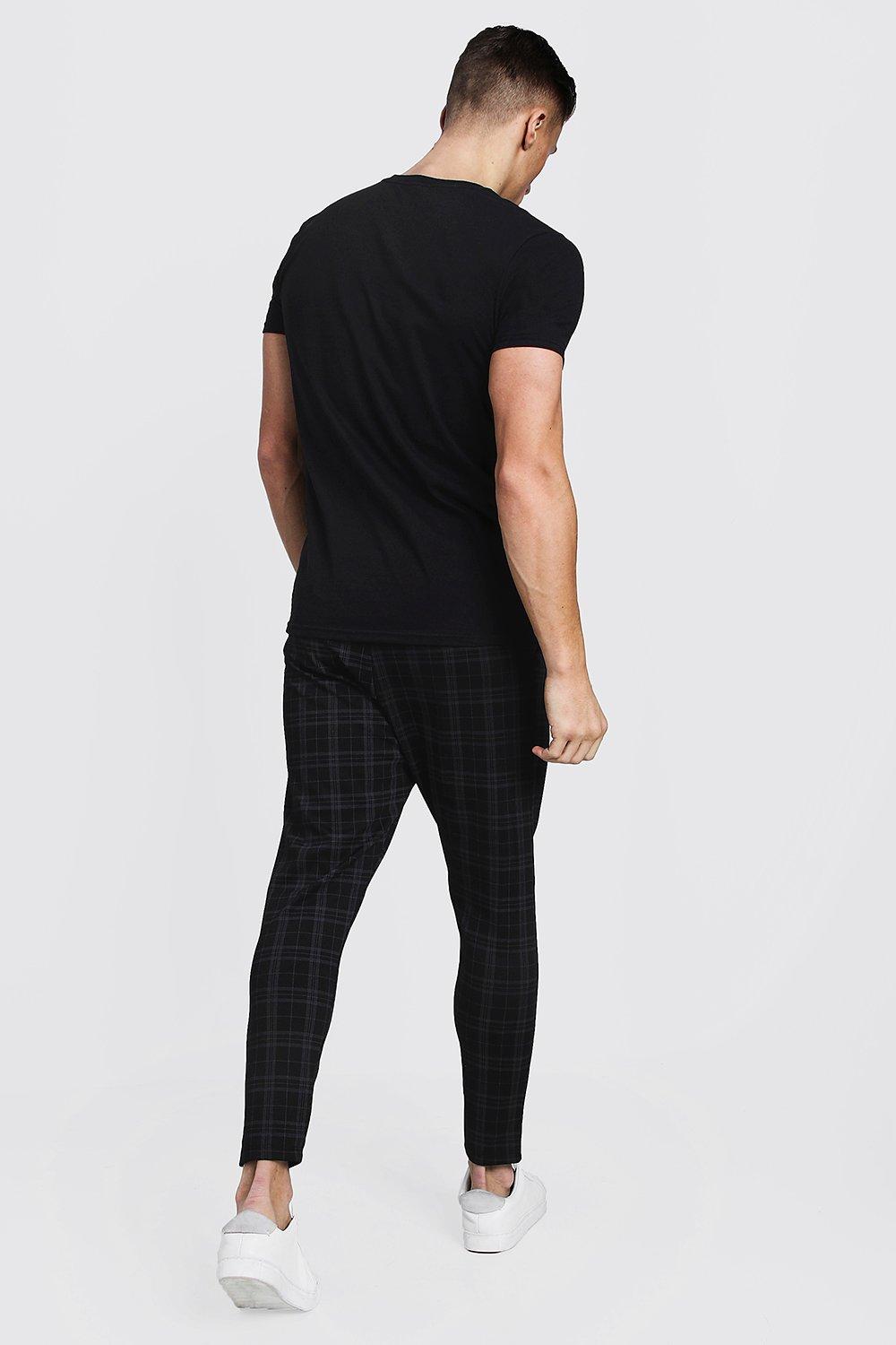 smart checked joggers