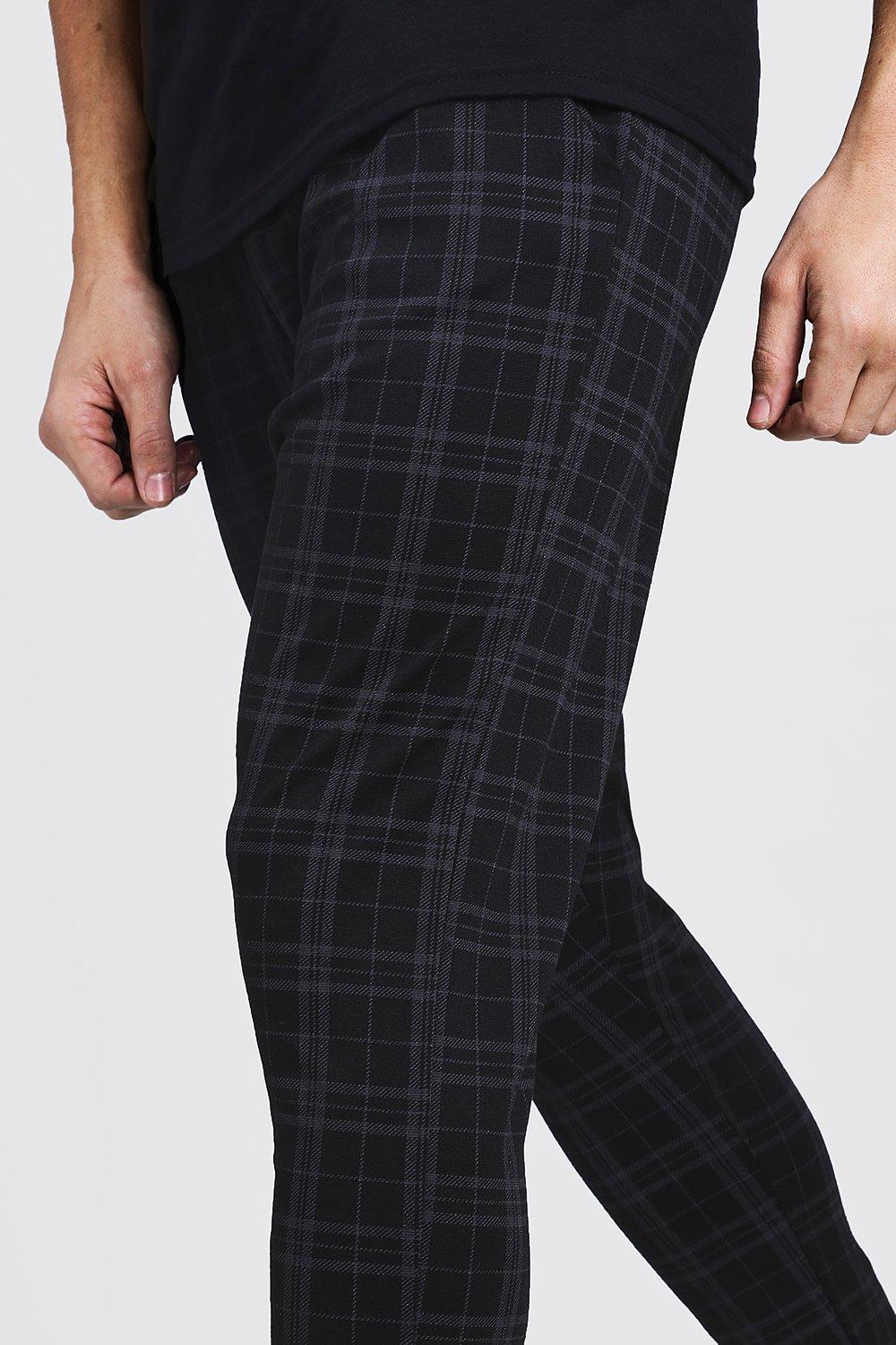 smart checked joggers