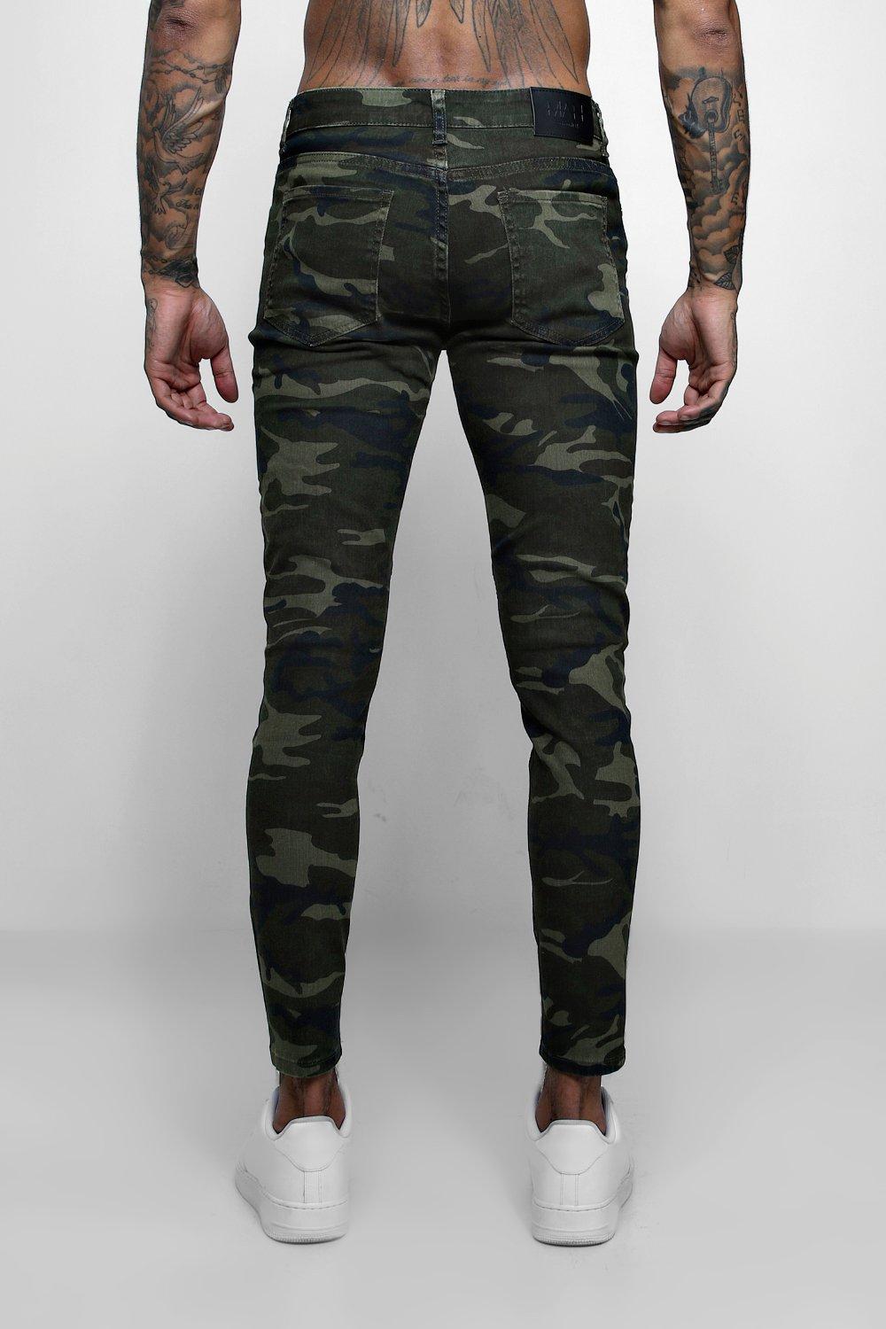 camo skinny jeans mens