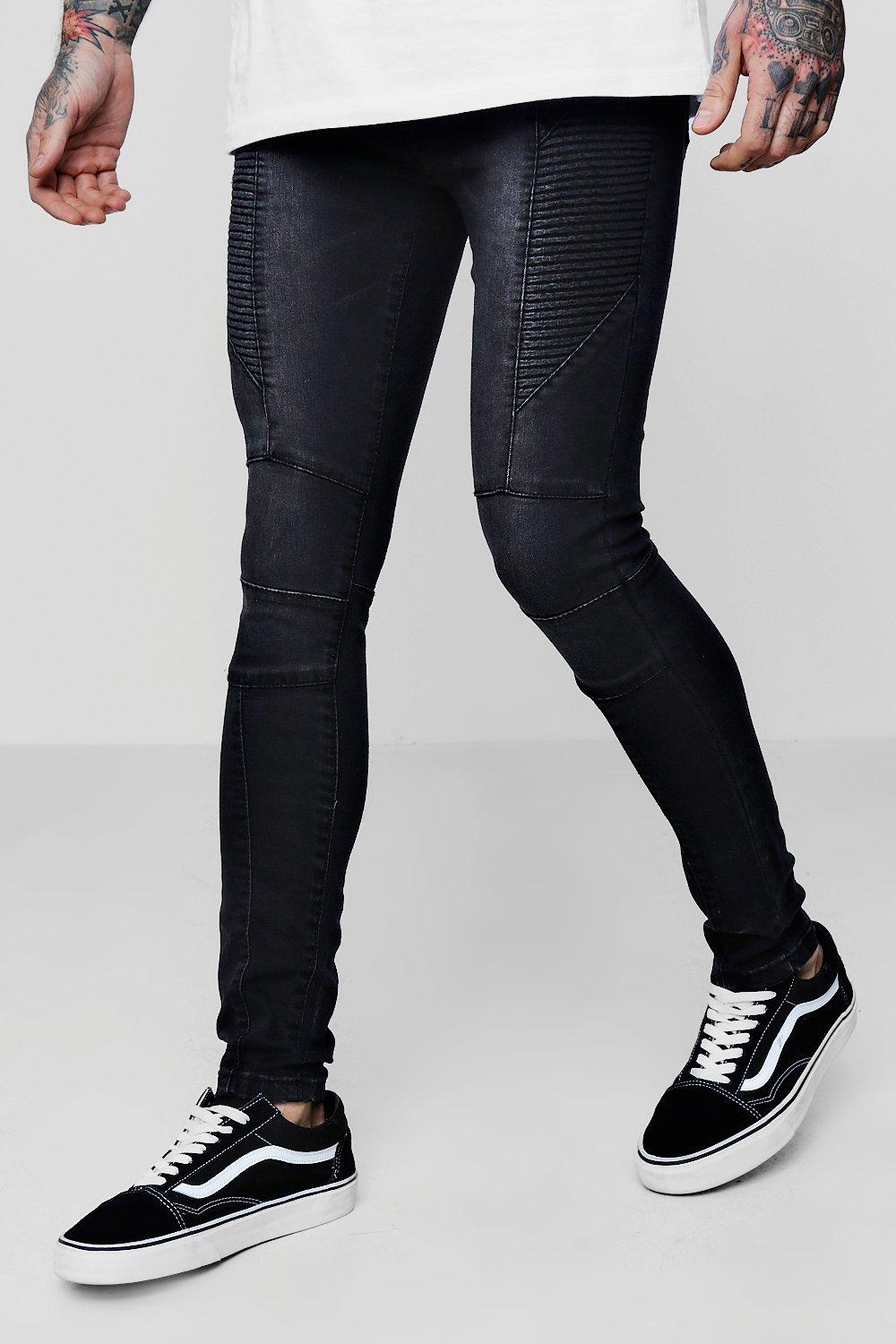 super skinny biker jeans